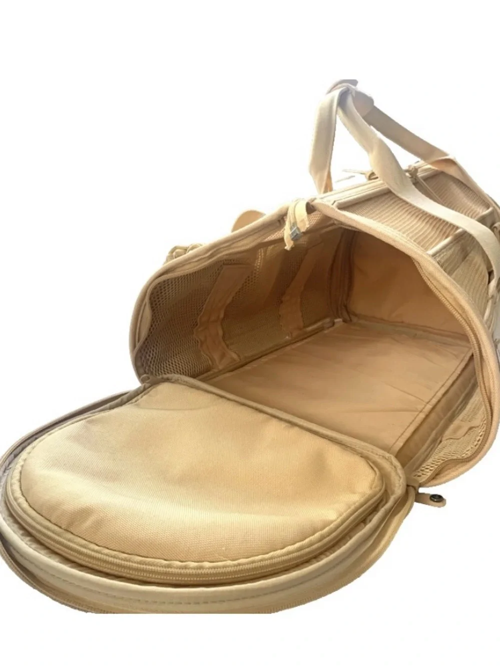 Wild One Beige Pet Carrier Soft Sided Dog Travel Bag Airline Compliant